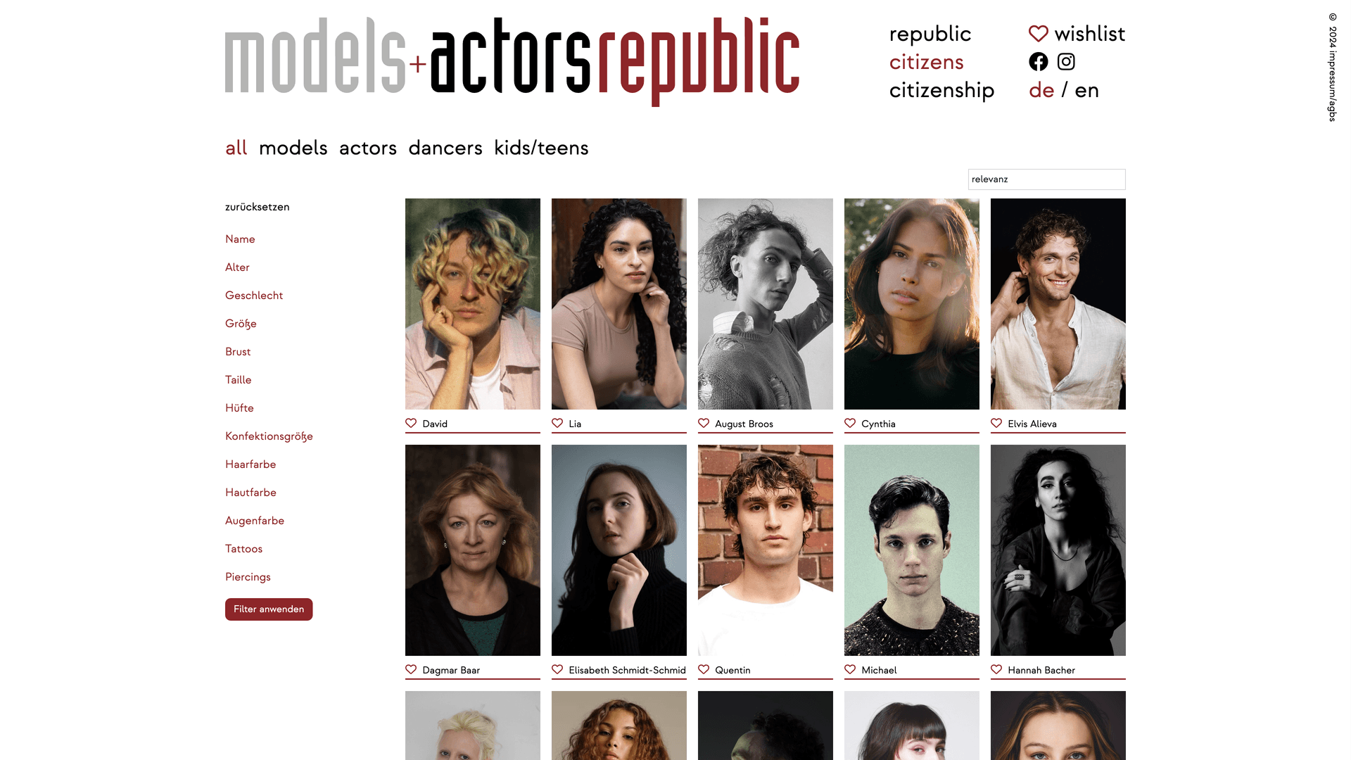 models + actors republic Screenshot